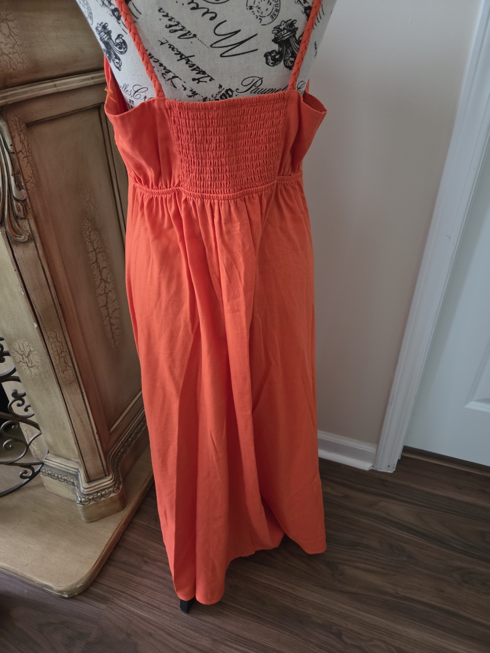 Monteau Vibrant Orange Button-Front Maxi Dress - Picture 7 of 8